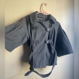 GUESS wool blend cropped short sleeve jacket size L